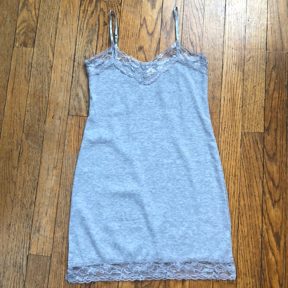 Heather Grey Lacy Tank Top